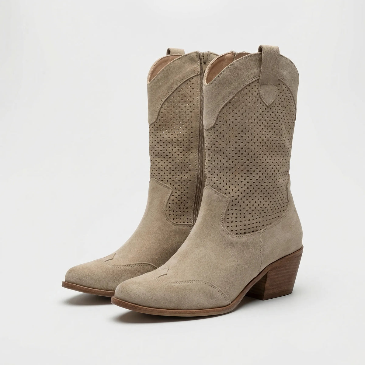 Classic Zip-Up Mid-Calf Fashion Boots