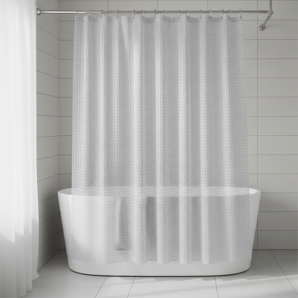 Clear EVA Shower Curtain - LumiCurtain