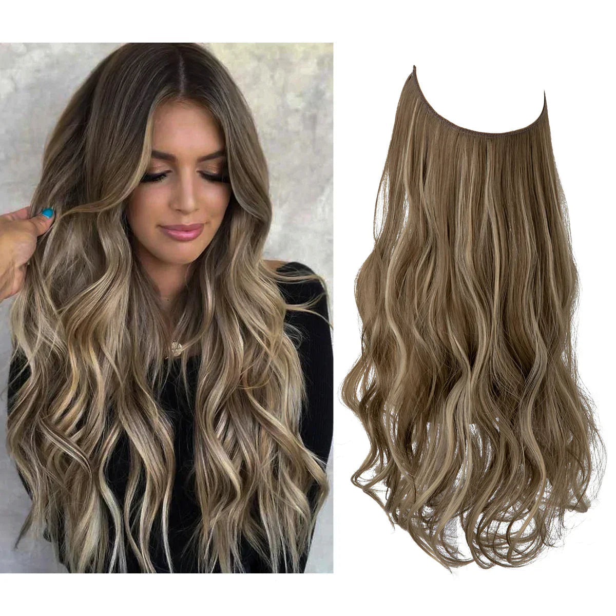Clip-In Hair Extensions – 100% Human Hair for a Natural Look in 16–22 Inch Lengths for Instant Volume and Length for Any Occasion
