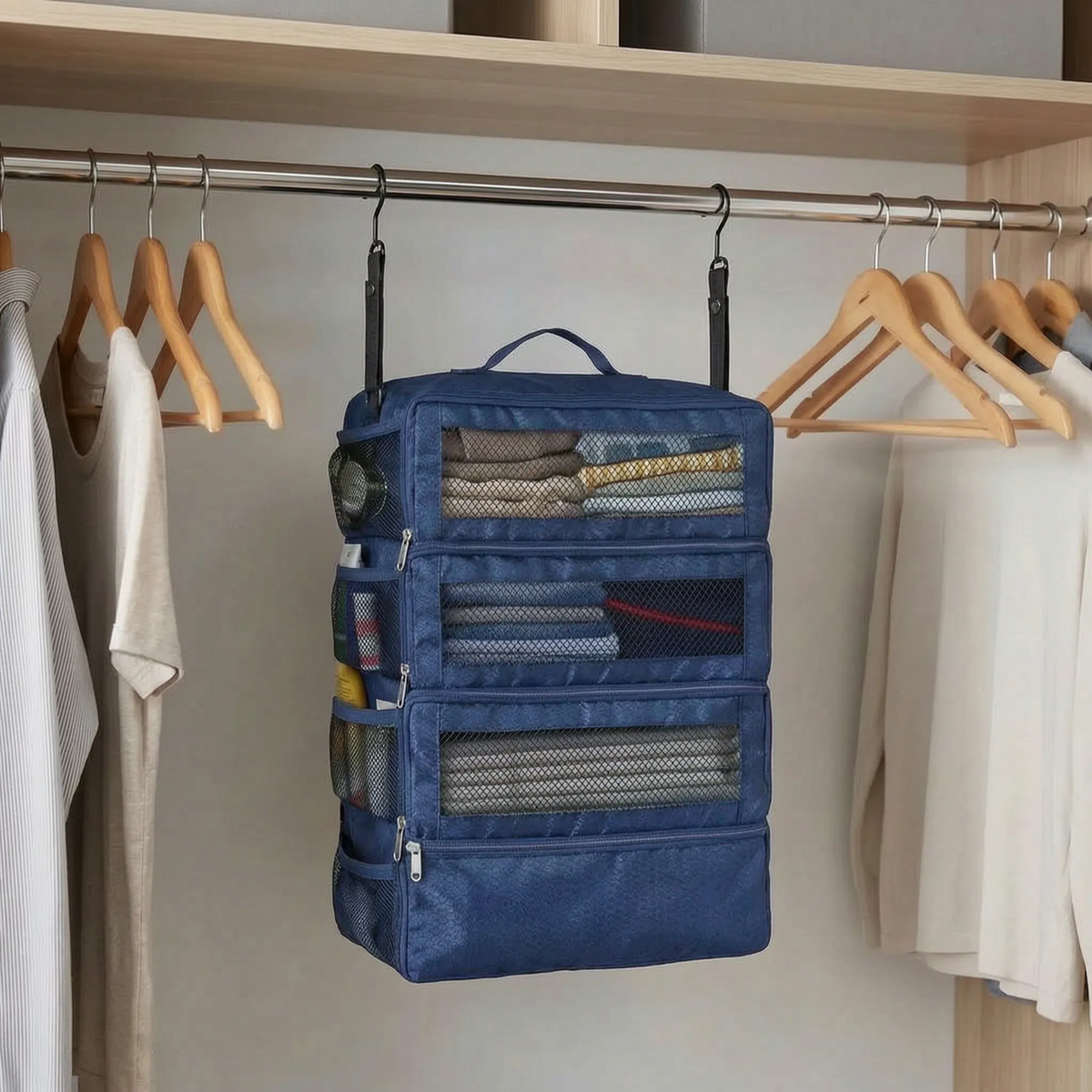 Collapsible Hanging Travel Shelf