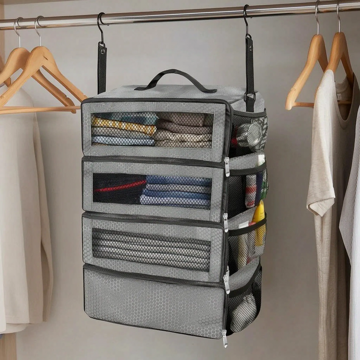 Collapsible Hanging Travel Shelf