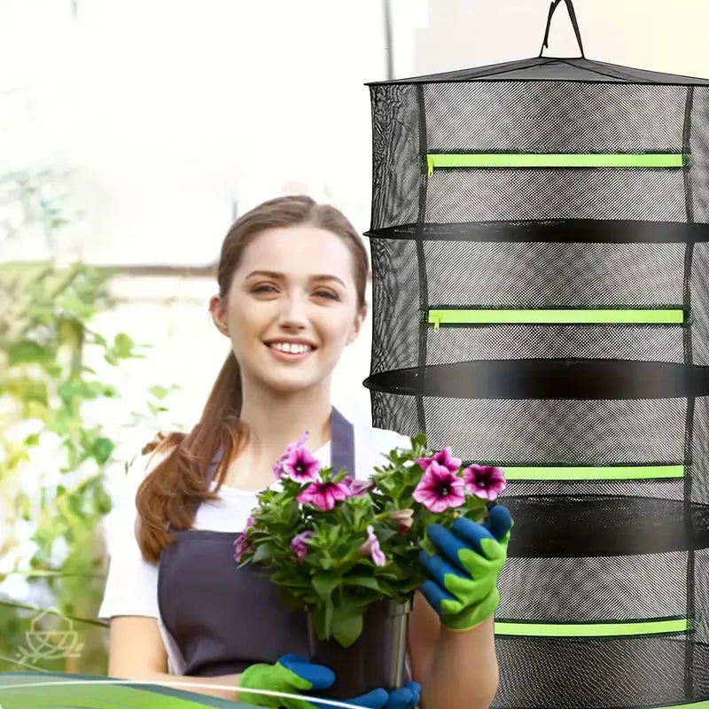 Collapsible Mesh Drying Rack – Multi-Tier Hanging Tray for Fruit, Vegetables, and Herbs