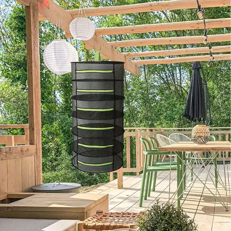 Collapsible Mesh Drying Rack – Multi-Tier Hanging Tray for Fruit, Vegetables, and Herbs