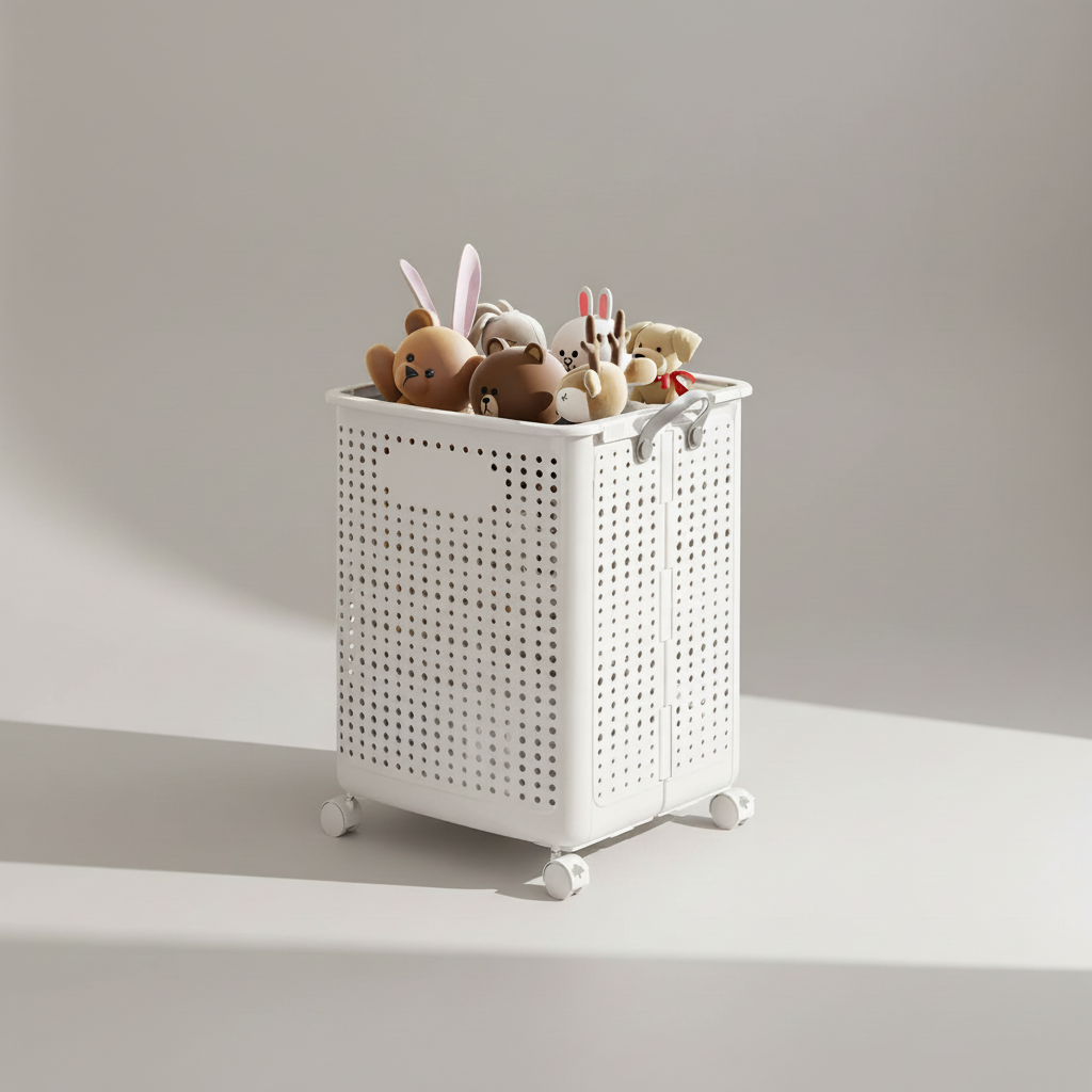 Collapsible Rolling Laundry Hamper
