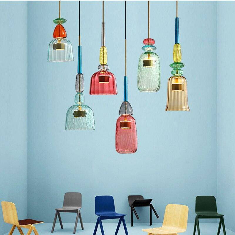 Colored Glass Pendant Light for Modern Homes