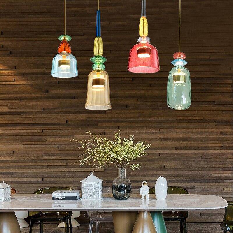 Colored Glass Pendant Light for Modern Homes