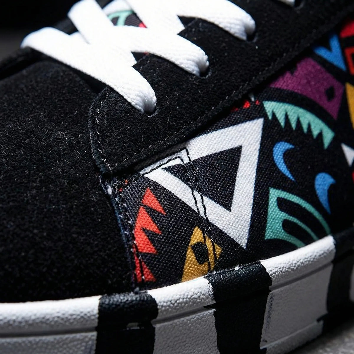 Colorful Sneakers with All-Over Graphic Pattern