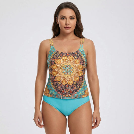 Colorful Swimwear with Mandala Print