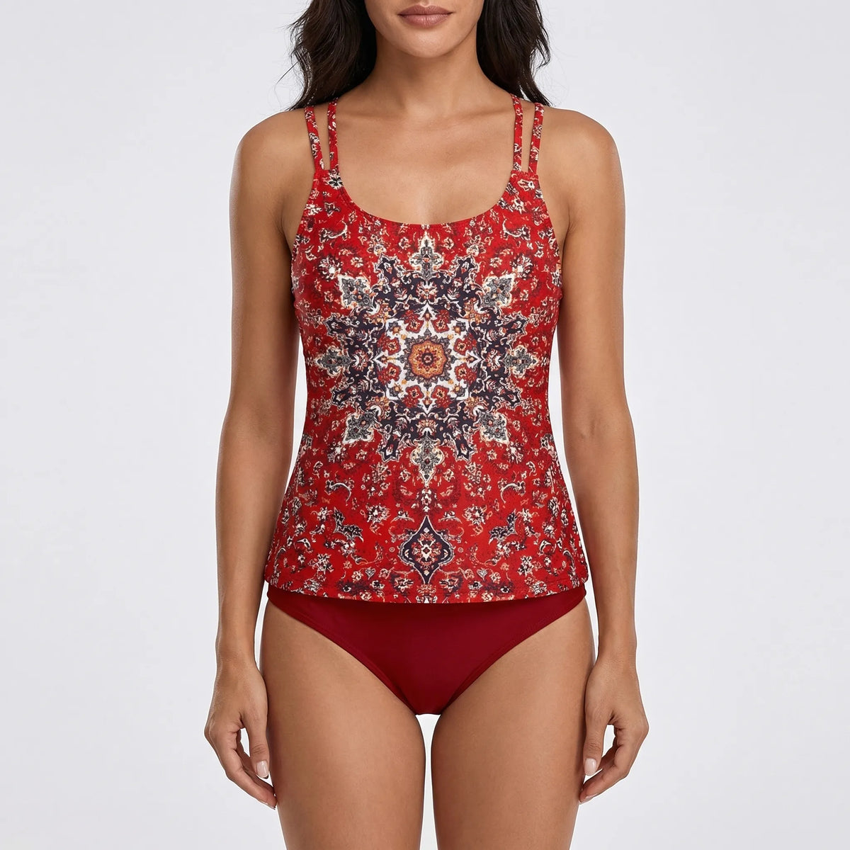 Colorful Swimwear with Mandala Print