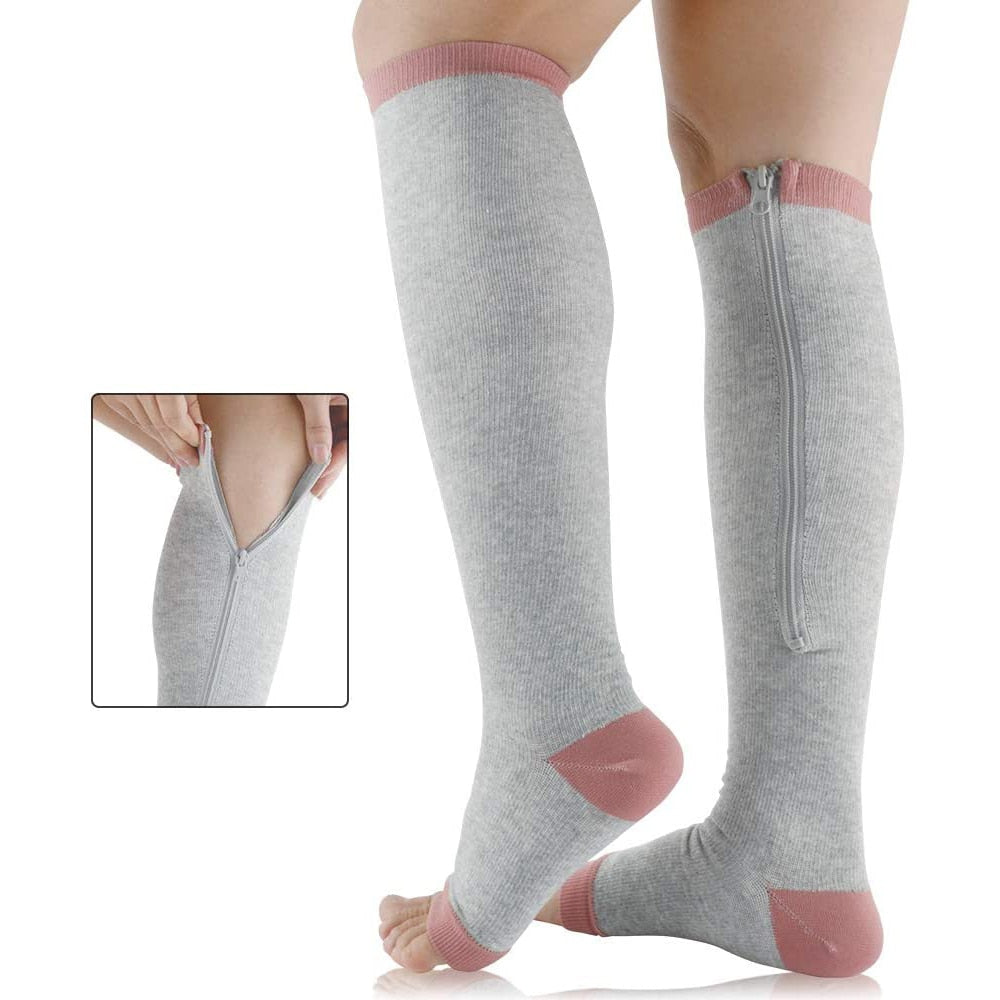 Comfortable Compression Socks with Zipper