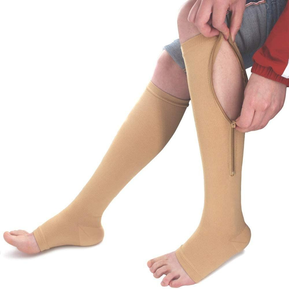 Comfortable Compression Socks with Zipper