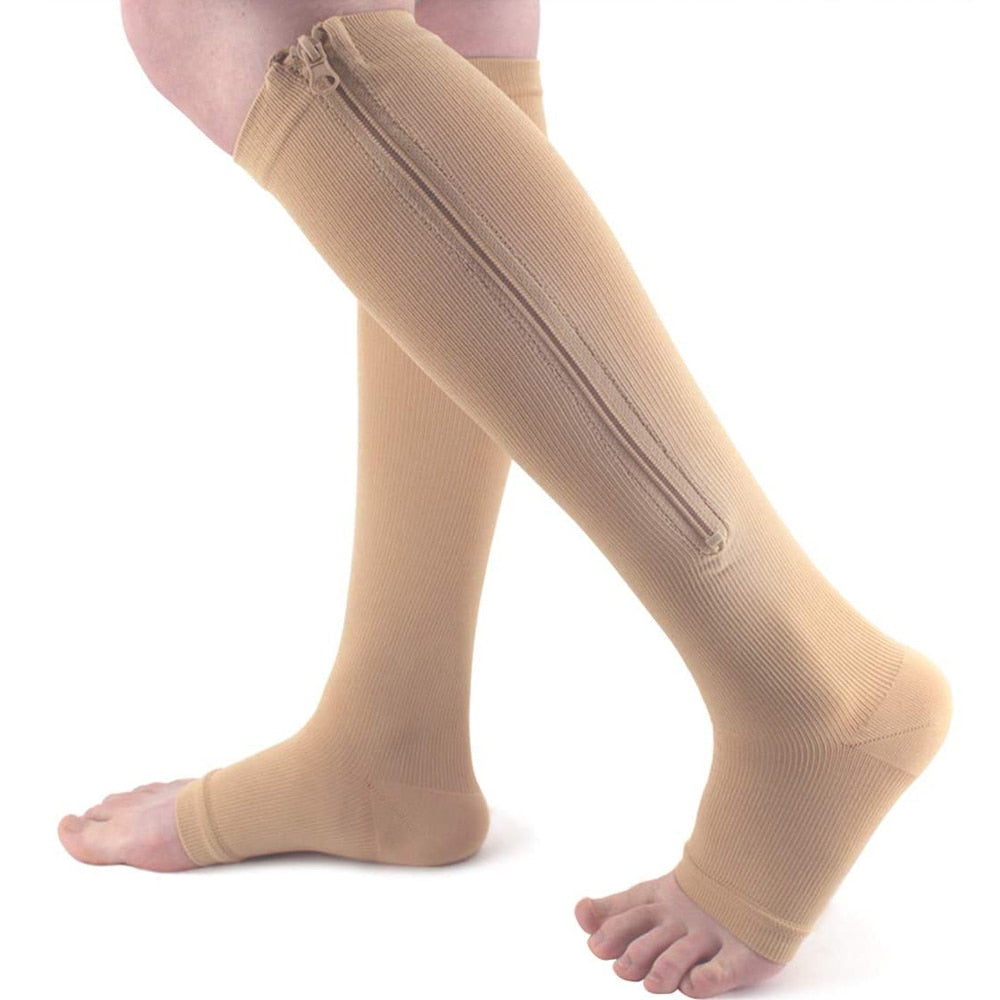 Comfortable Compression Socks with Zipper