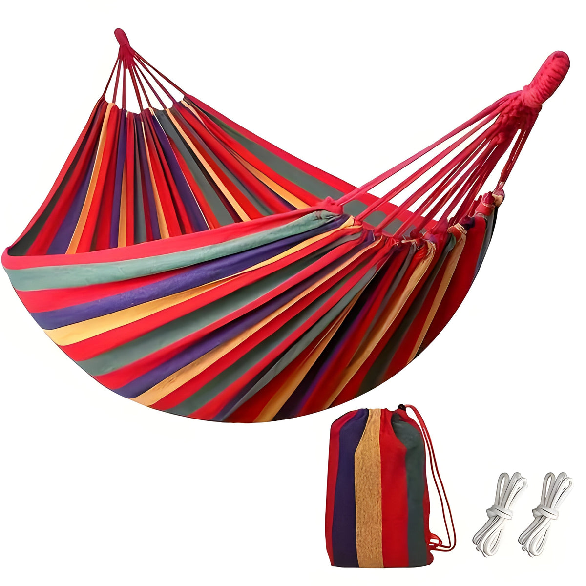 Comfortable Hammock Swing - Thick Striped Fabric