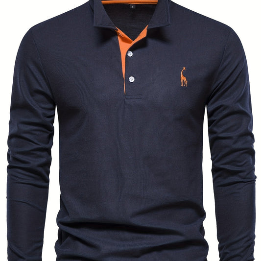 Comfortable Men's Long-Sleeve Polo Shirt