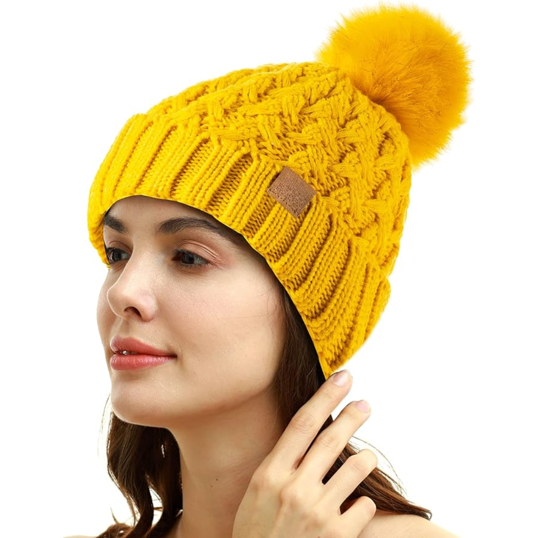 Comfortable Winter Pom-Pom Beanie
