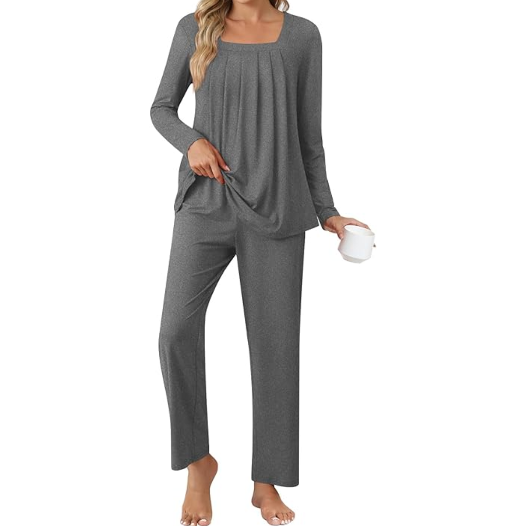 Comfy 2-Piece Lounge Pajama Set with Pockets