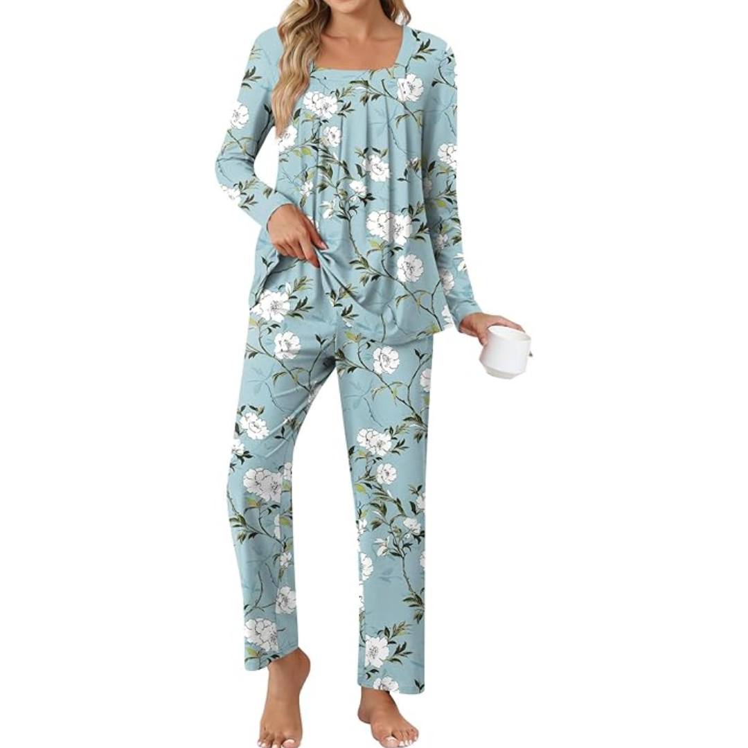 Comfy 2-Piece Lounge Pajama Set with Pockets