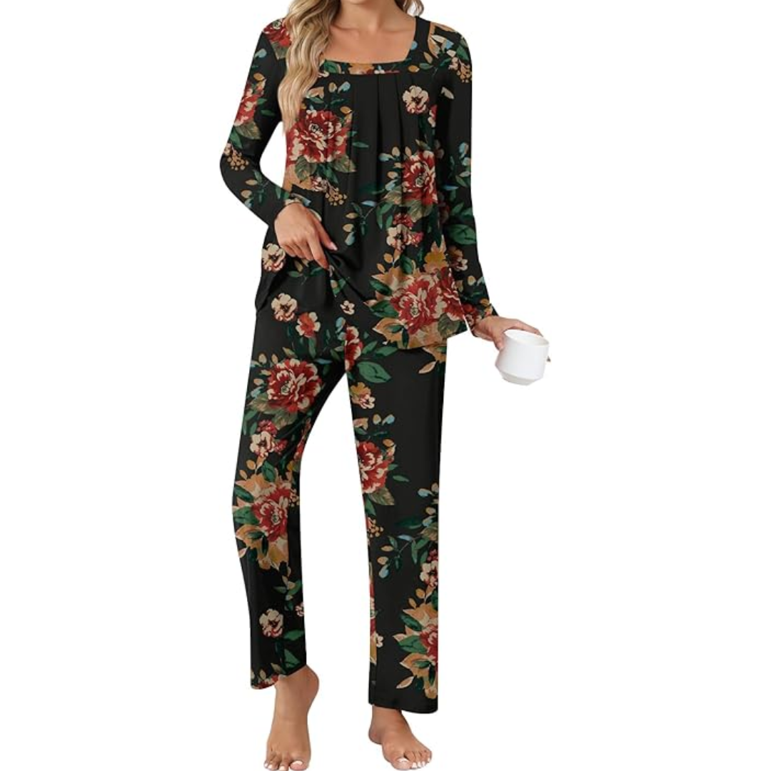 Comfy 2-Piece Lounge Pajama Set with Pockets