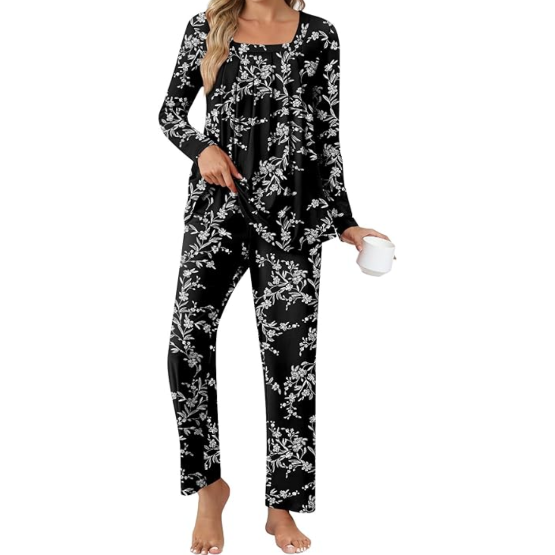 Comfy 2-Piece Lounge Pajama Set with Pockets