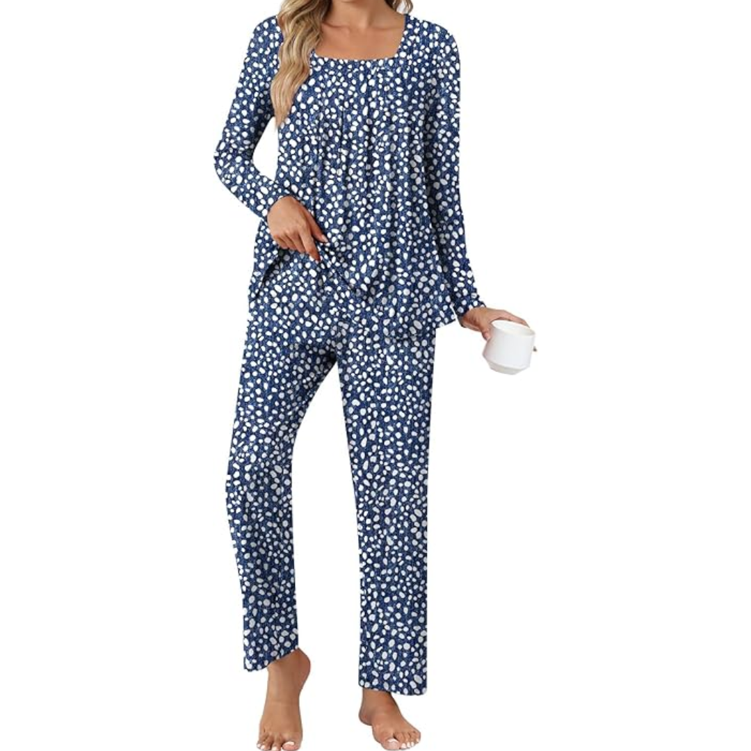 Comfy 2-Piece Lounge Pajama Set with Pockets
