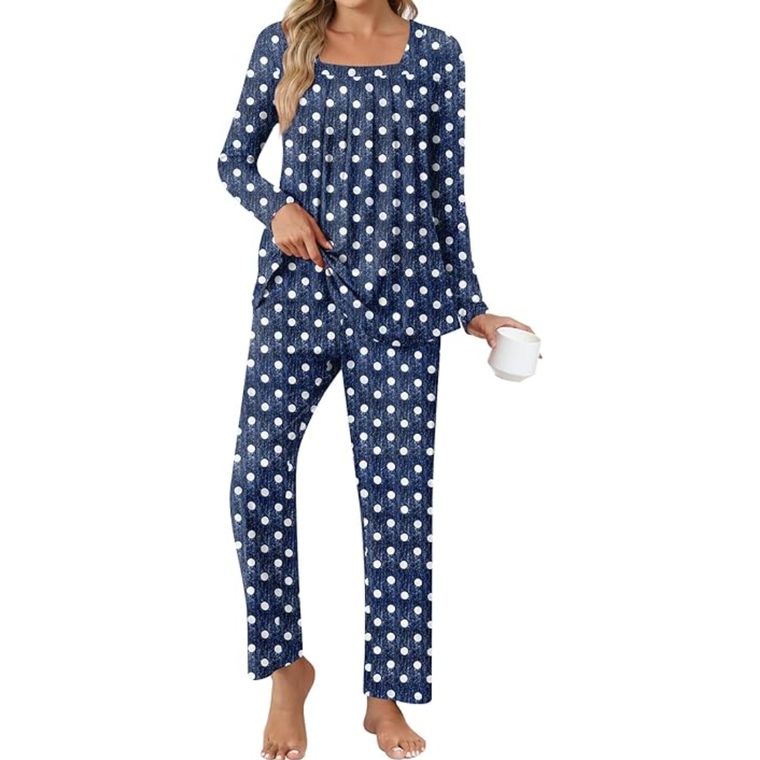 Comfy 2-Piece Lounge Pajama Set with Pockets