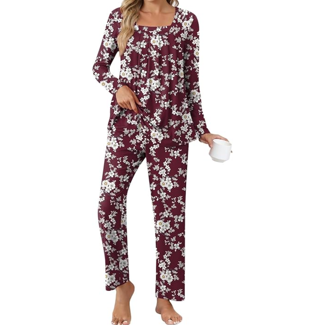 Comfy 2-Piece Lounge Pajama Set with Pockets