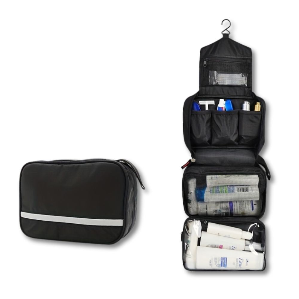 Compact Hanging Toiletry Bag Organizer – Travel Toiletry Bag