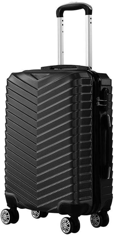 Compact Hard-Shell Carry-On Suitcase with 360° Spinner Wheels in Black