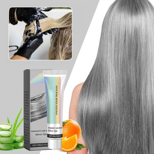 Cool Silver Gray and Ash Gray Hair Dye