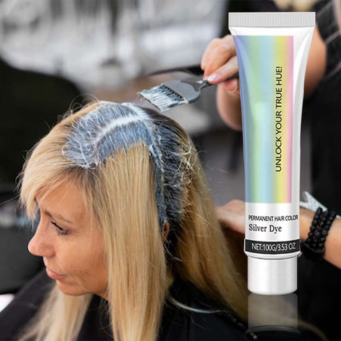 Cool Silver Gray and Ash Gray Hair Dye