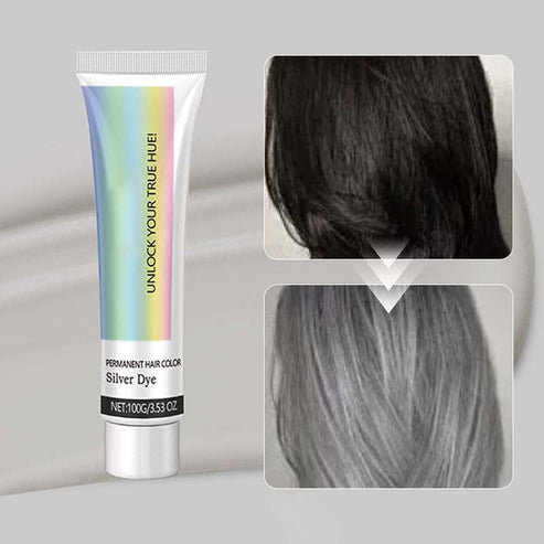 Cool Silver Gray and Ash Gray Hair Dye
