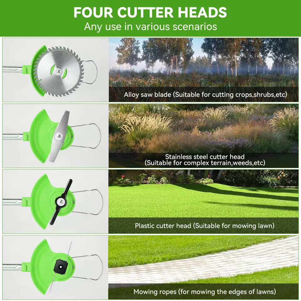 Cordless Battery-Operated Weed Eater and Grass Trimmer