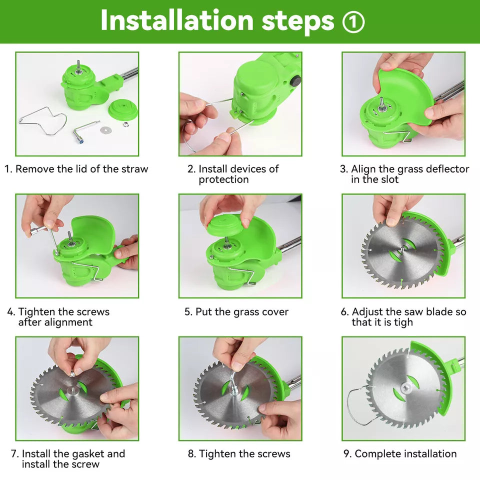 Cordless Battery-Operated Weed Eater and Grass Trimmer