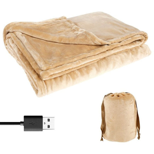 Cordless Electric Heated Blanket – Portable USB Flannel Throw
