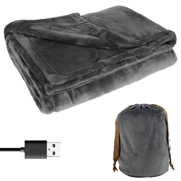 Cordless Electric Heated Blanket – Portable USB Flannel Throw