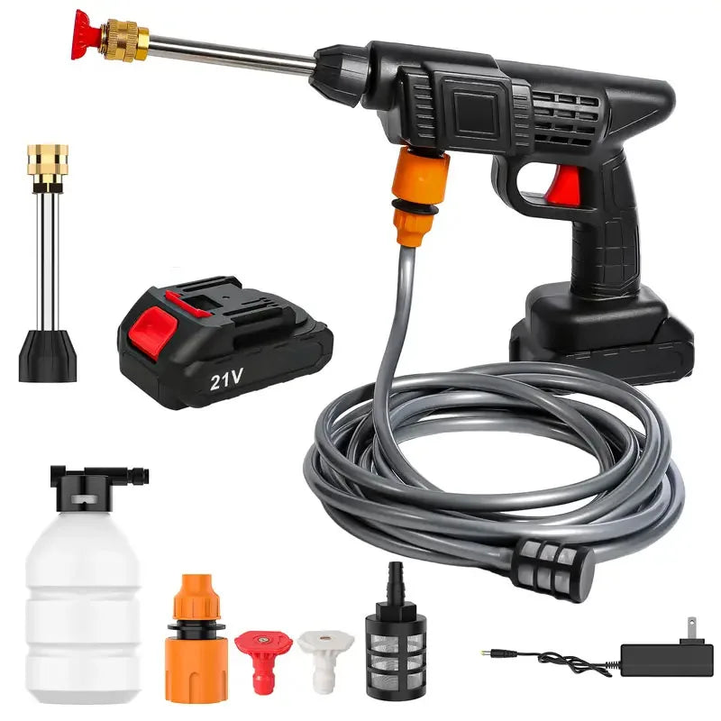 Cordless High-Pressure Washer – Portable Jet Cleaner with Lithium Battery & Adjustable Nozzle