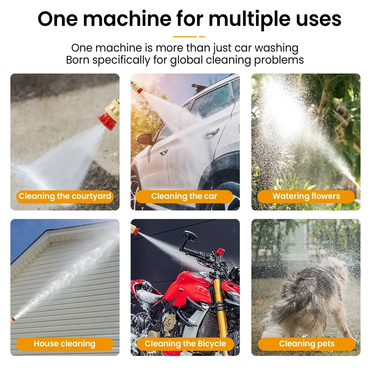 Cordless High-Pressure Washer – Portable Jet Cleaner with Lithium Battery & Adjustable Nozzle
