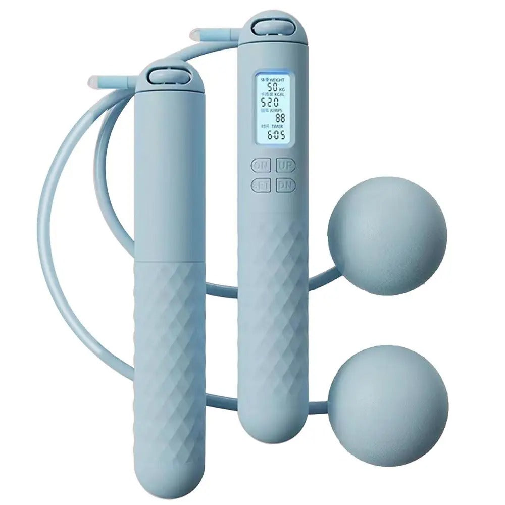 Cordless Weighted Jump Rope with Counter for Fitness