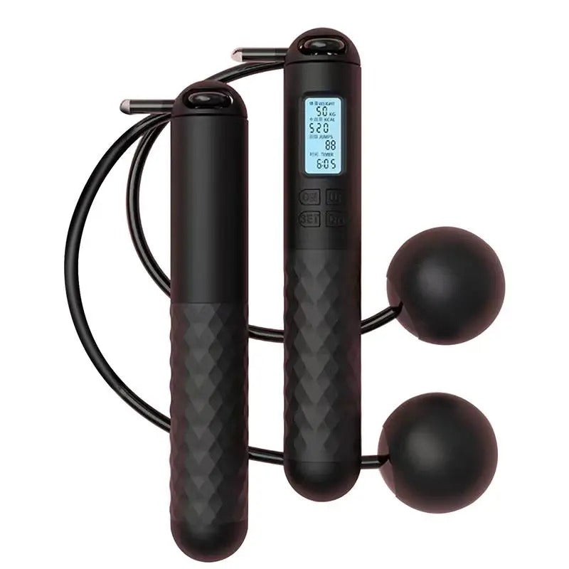 Cordless Weighted Jump Rope with Counter for Fitness