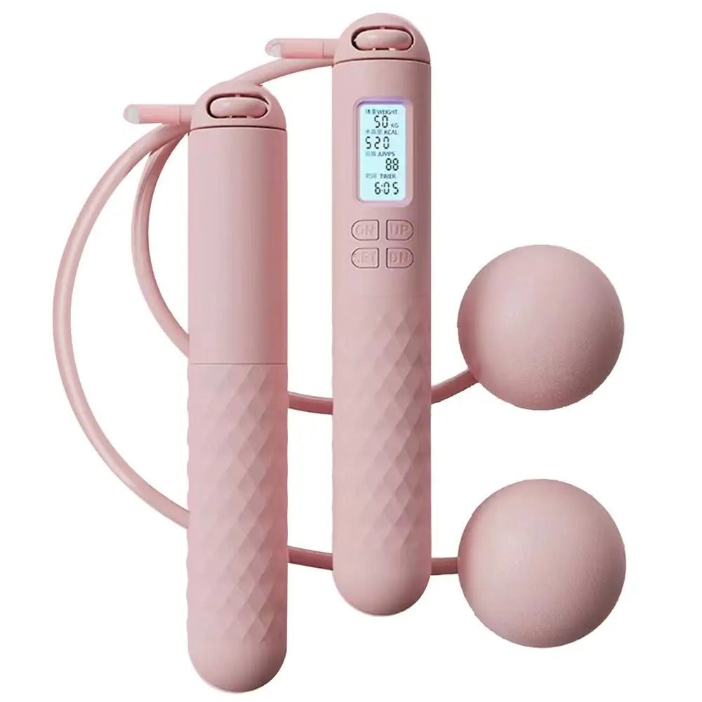Cordless Weighted Jump Rope with Counter for Fitness