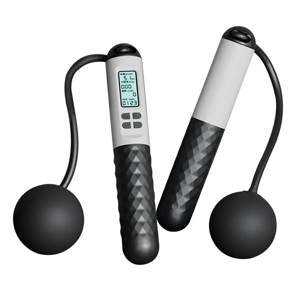 Cordless Weighted Jump Rope with Counter for Fitness