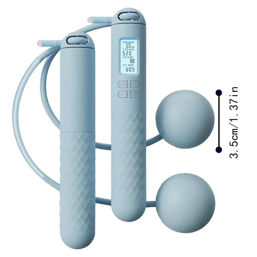 Cordless Weighted Jump Rope with Counter for Fitness