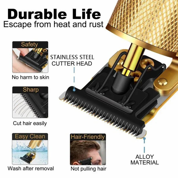 Cordless Zero-Gapped Hair Trimmer and Clipper