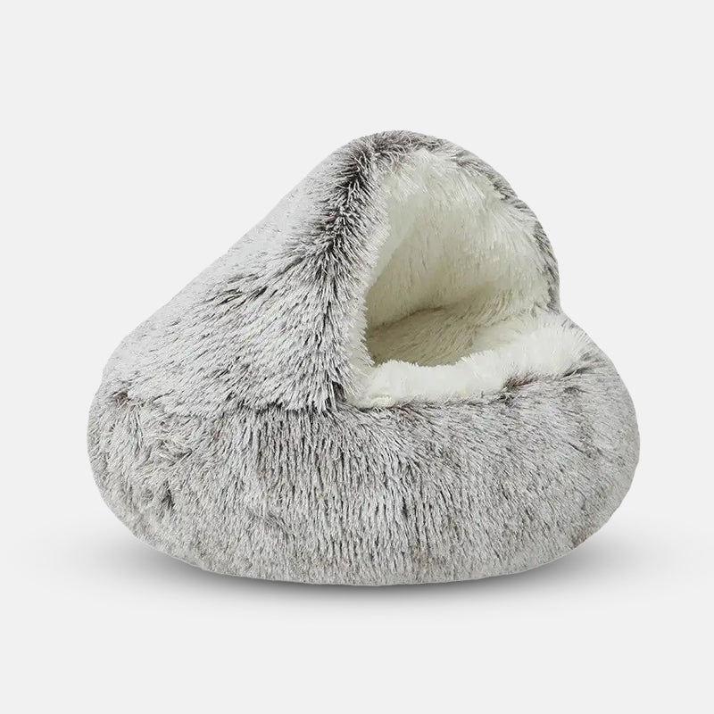 Cozy Cave Dog Bed with Anti-Slip Base – Machine Washable Plush Cushion