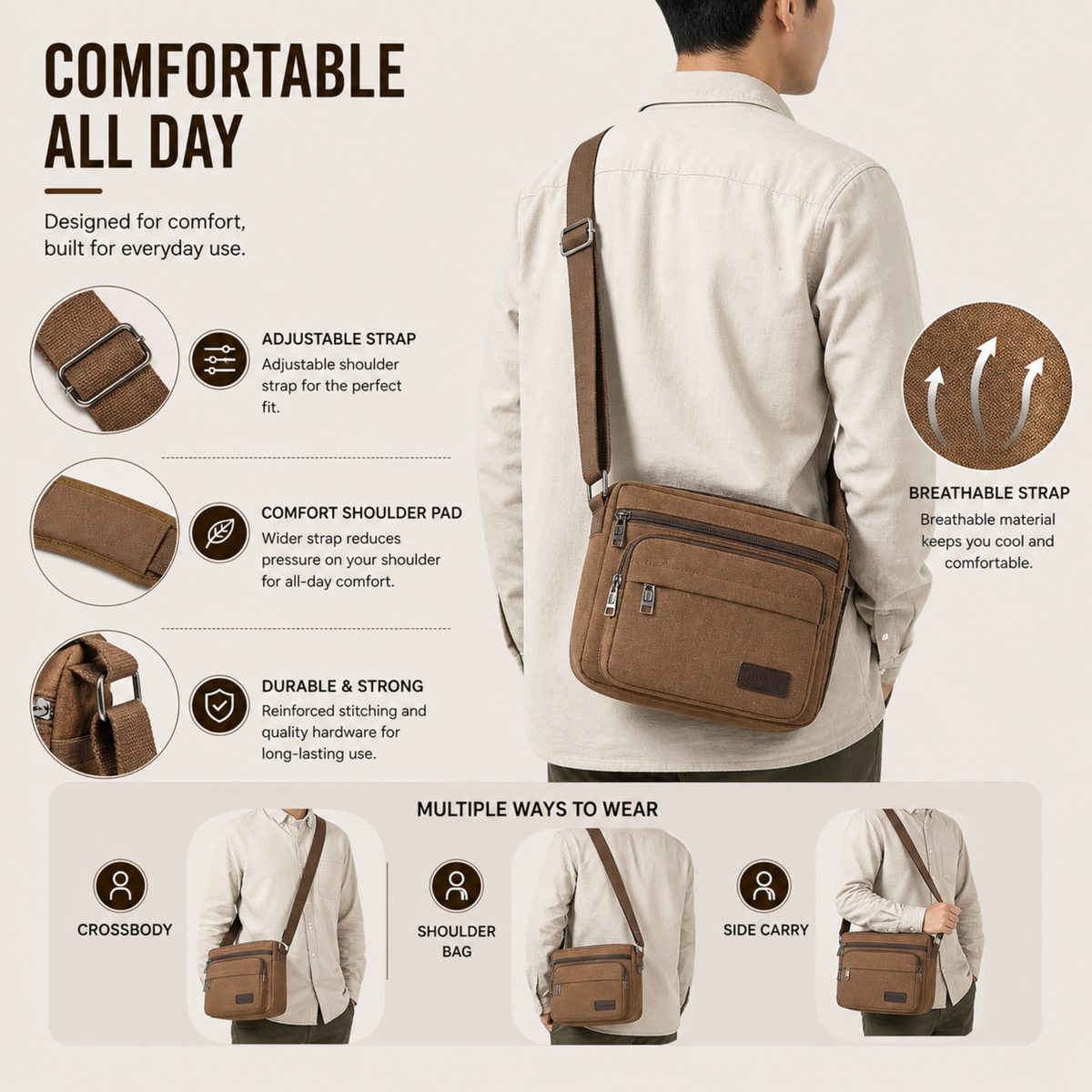 Crossbody Messenger Bag