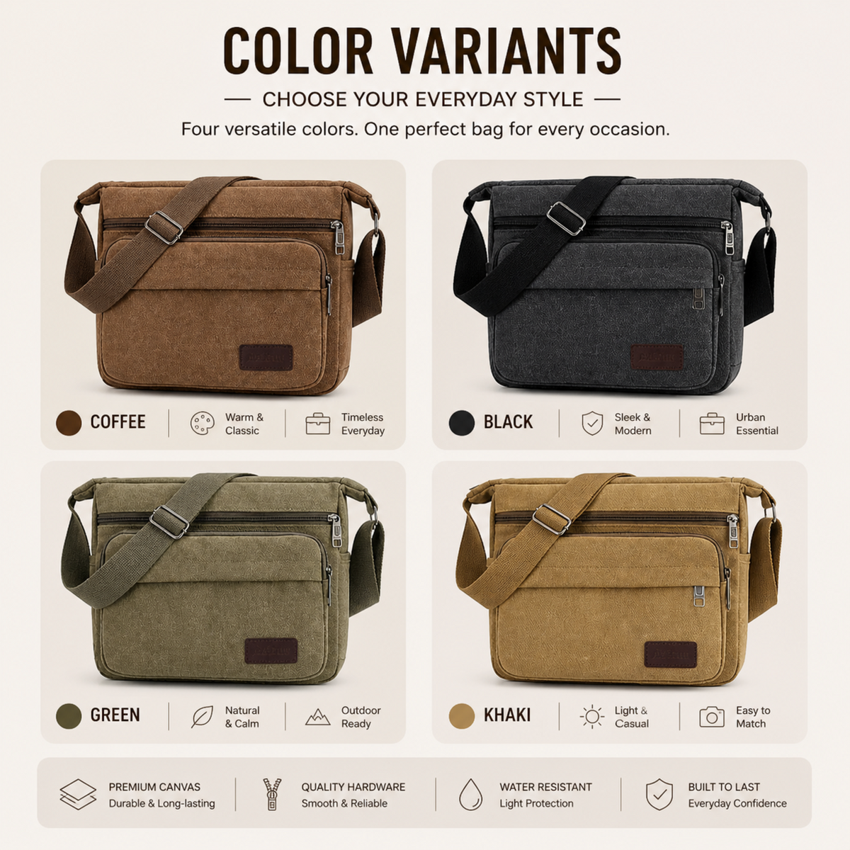 Crossbody Messenger Bag