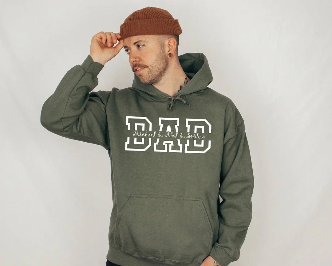 Dad Hoodie with the Names of Your Greatest Pride