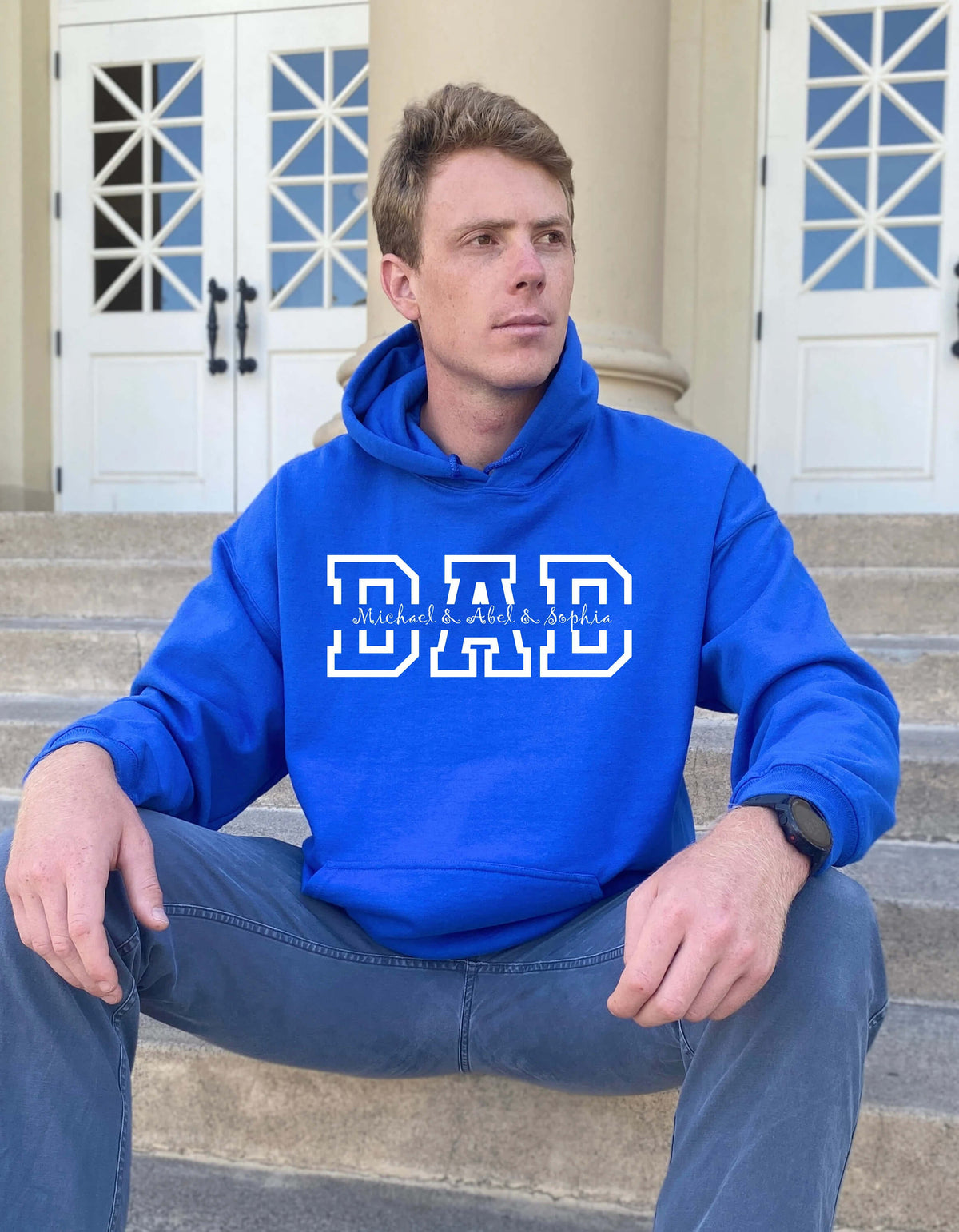 Dad Hoodie with the Names of Your Greatest Pride