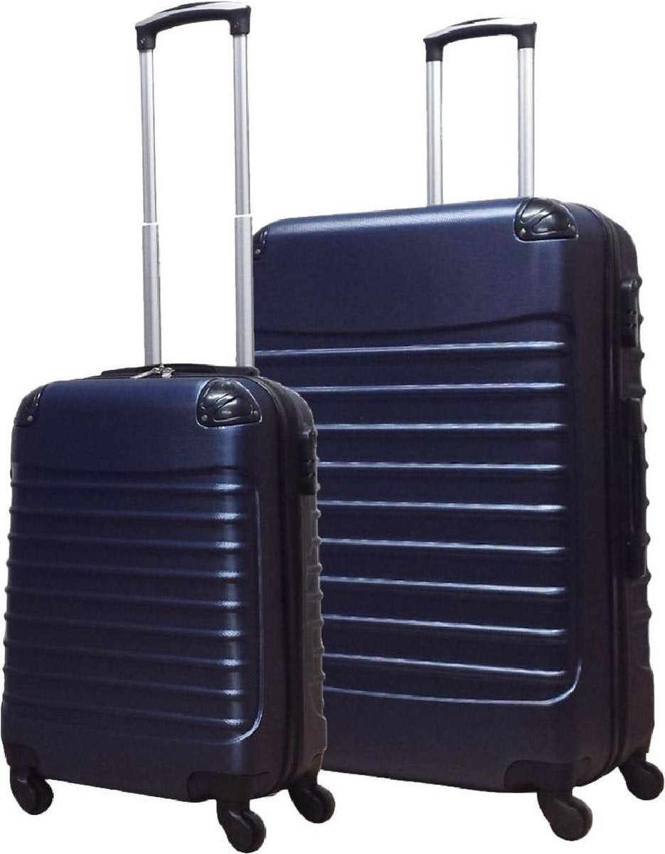 Dark Blue 2-Piece Hardshell Luggage Set for Travel