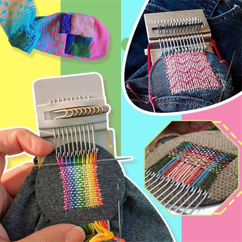 Darning Loom Kit for Small Hole Repair with Multiple Hooks